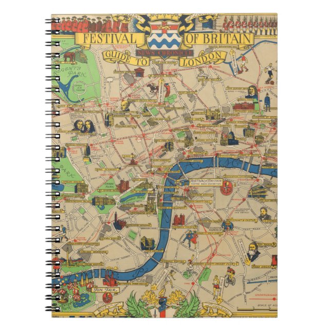 Festival of Britain: Guide to London Map Notebook (Front)