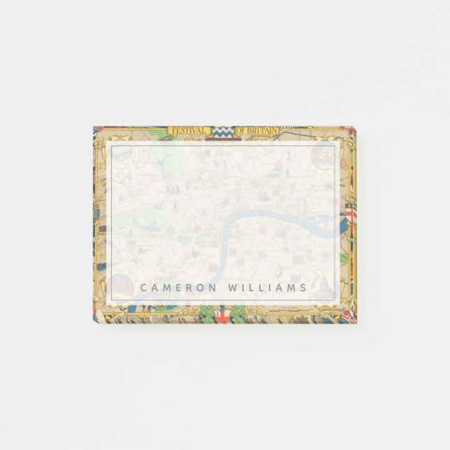 Festival of Britain: Guide to London Map Post-it Notes (Front)