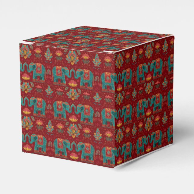 Festival of Light & Grace – Diwali Elephants Favour Box (Front Side)