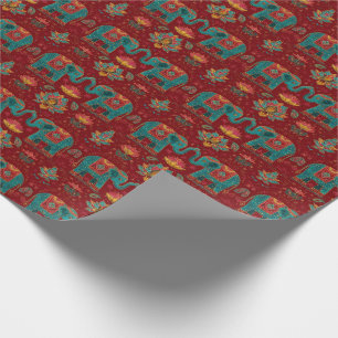 Festival of Light & Grace – Diwali Elephants Wrapping Paper