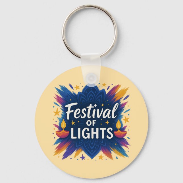 Festival of Lights | Diwali Celebration  Keychain (Front)