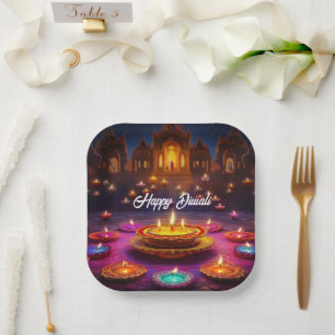 Festival of Lights: Diwali Celebrations Paper Plate