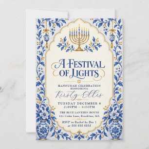 Festival of Lights Hanukkah Invitation