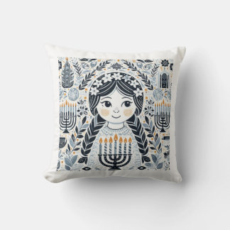 Festival of Lights: Hanukkah Sameach Stickers Cushion