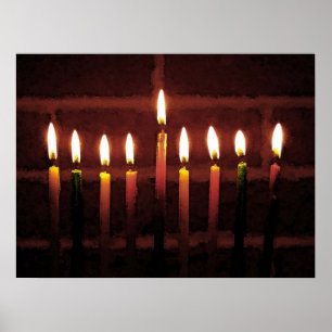 Festival of Lights Menorah Poster