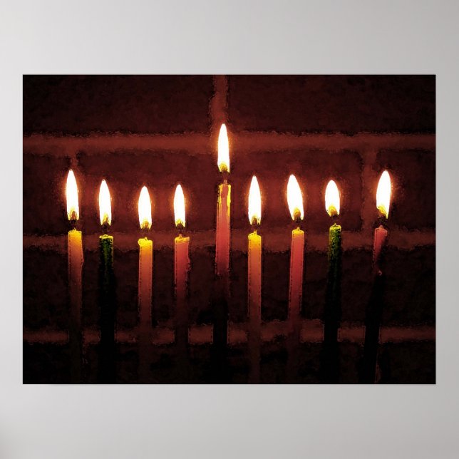 Festival of Lights Menorah Poster (Front)