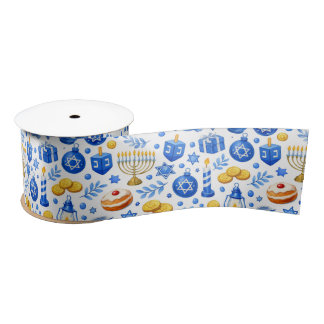 🕎🕎🕎Festival‑of‑Lights Satin Ribbon