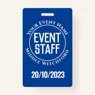 Festival or Other Event Staff Official Badge ID Badge