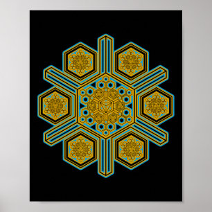 Festival Wear Psytrance Goa Trance Meditation Yoga Poster