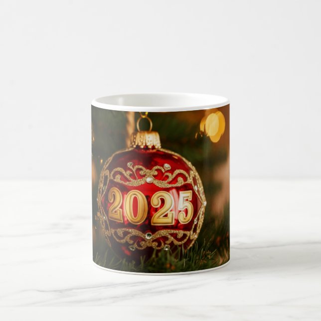 Festive 2025 Ornament Coffee Mug (Center)