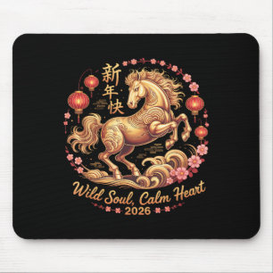 Festive 2026 Crazy Horse Lady Wild Soul Calm Heart Mouse Mat