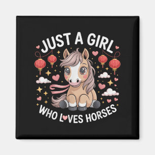 Festive 2026 Just Girl Who Loves Horses Fortune La Magnet