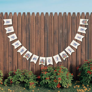 Festive 4th of July Barbecue Picnic Bunting