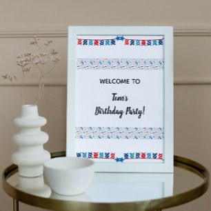 Festive 4th of July Party Welcome Poster