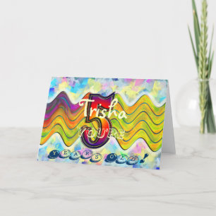 Festive 5 Year Old Birthday! Card