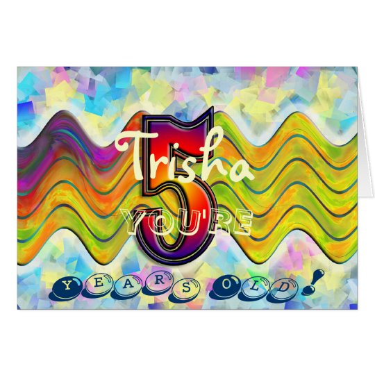 Festive 5 Year Old Birthday! Card