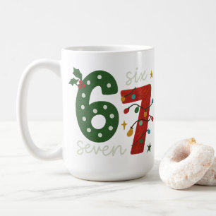 Festive 67 – Bright Christmas Numbers Desig Coffee Mug