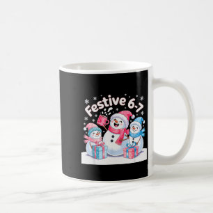 Festive 6 7 Six Seven Meme Christmas Women Men Kid Coffee Mug