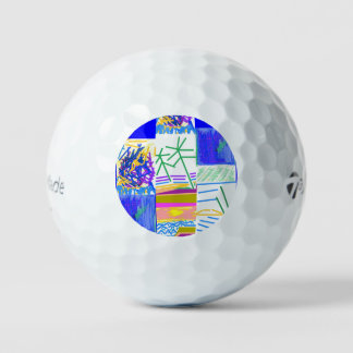 Festive Abstract  Golf Balls