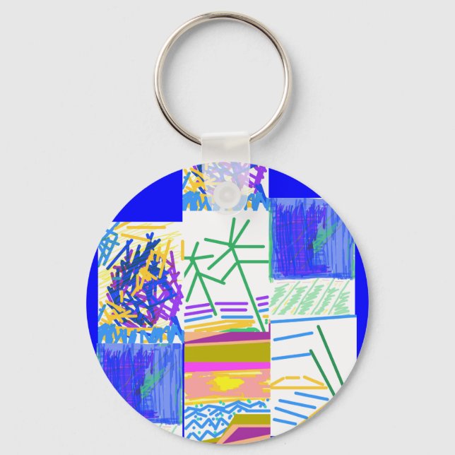 Festive Abstract  Key Ring (Front)