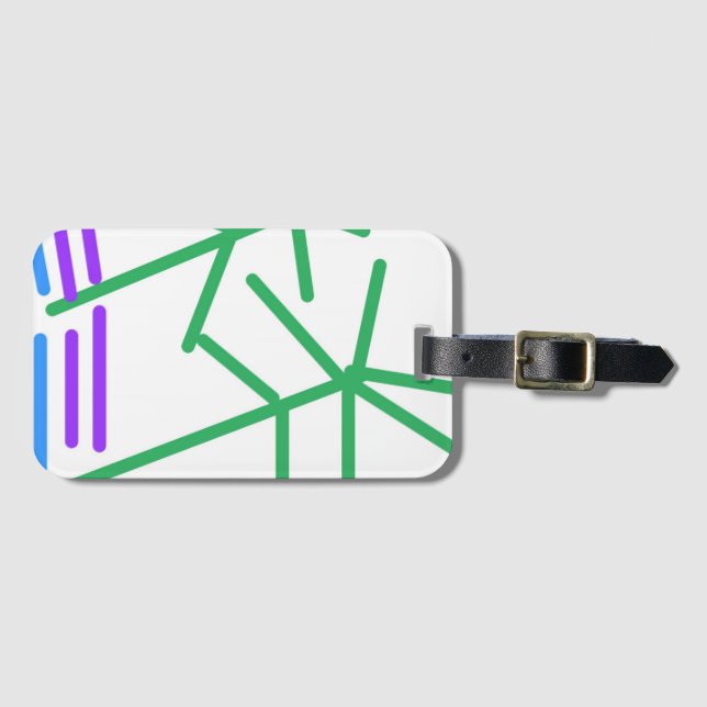 Festive Abstract  Luggage Tag (Front Horizontal)