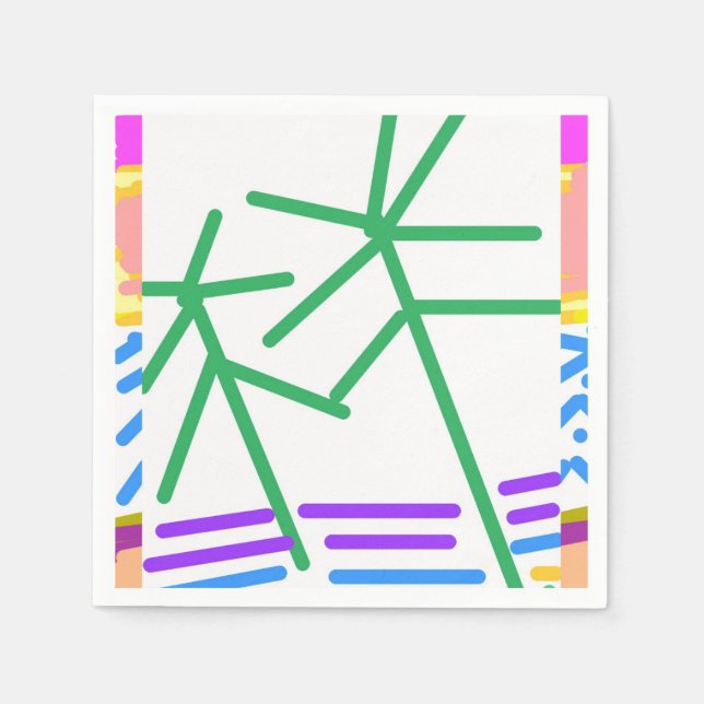 Festive Abstract  Napkin (Front)