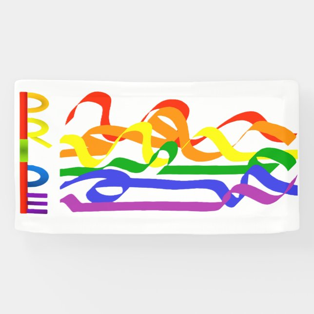 Festive Abstract PRIDE Rainbow Colours Banner (Horizontal)
