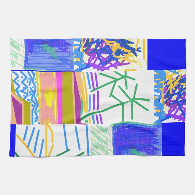 Festive Abstract  Tea Towel (Horizontal)