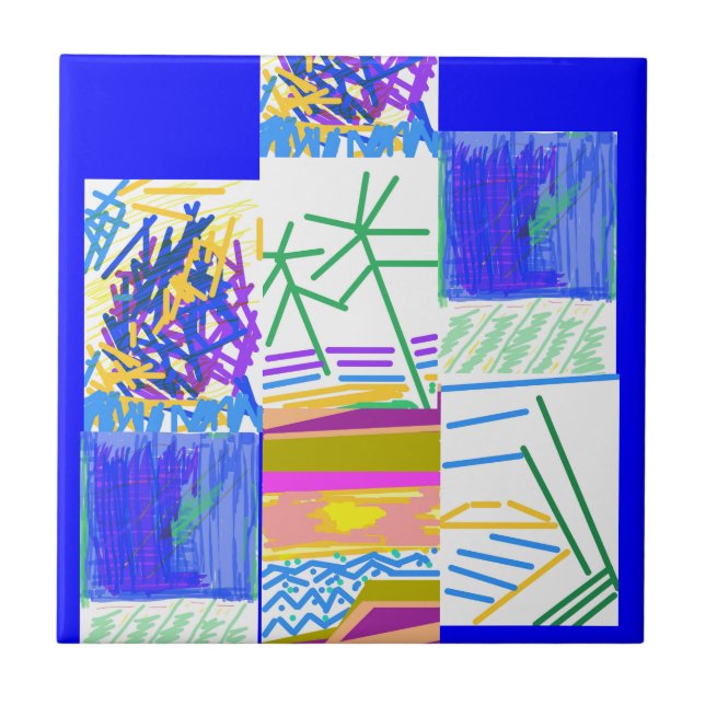 Festive Abstract  Tile (Front)