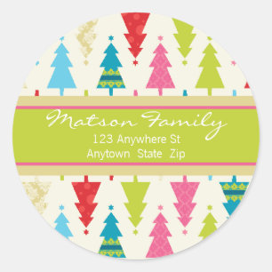 FESTIVE ADDRESS LABELS :: patternedxmastree 3