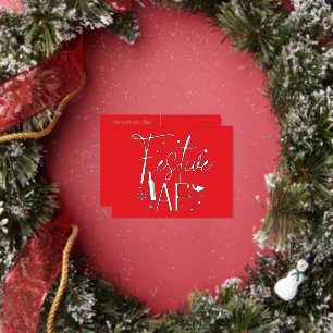 Festive AF Christmas Party Invitation Red White Go
