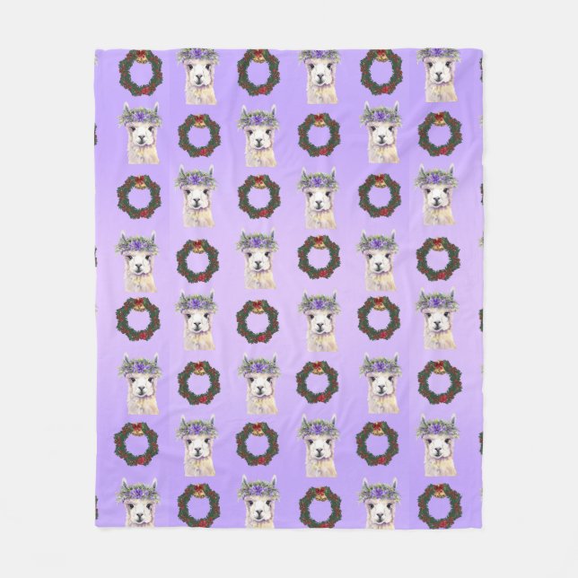Festive Alpaca Luxe Fleece Blanket (Front)