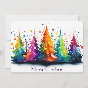 Festive and abstract Christmas Tree Greeting Card