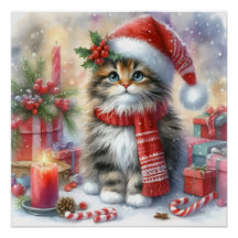 Festive and Adorable, Cozy Christmas Kitten