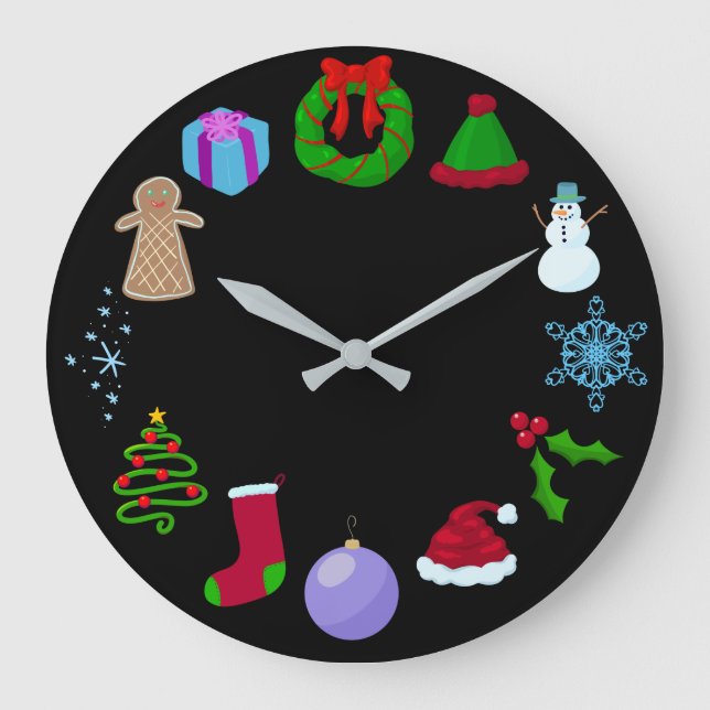Festive And Cute Christmas Clock (Front)