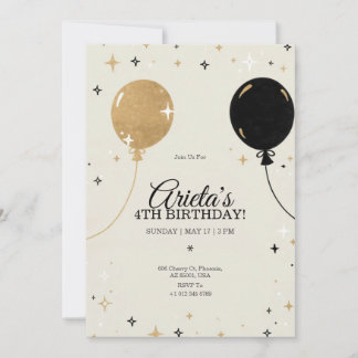 Festive and elegant birthday invitation