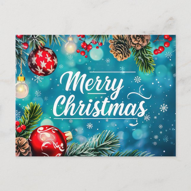 Festive and elegant Christmas Greeting Card (Front)