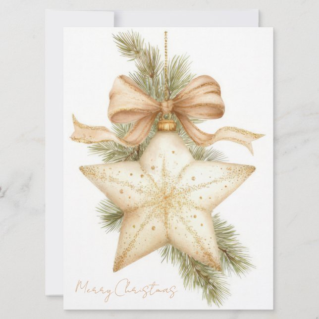 Festive and elegant Christmas Greeting Card (Front)