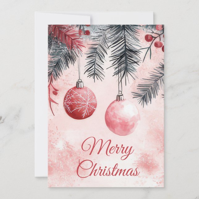 Festive and elegant Christmas Greeting Card (Front)