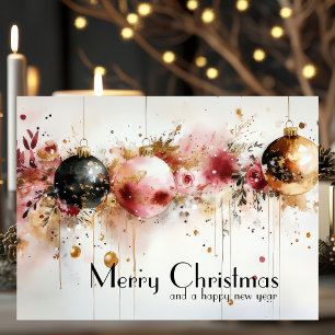 Festive and elegant Christmas Greeting Card