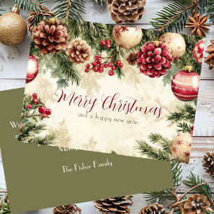 Festive and elegant Christmas Greeting Card 