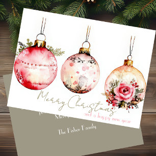 Festive and elegant Christmas Greeting Card 
