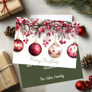 Festive and elegant Christmas Greeting Card