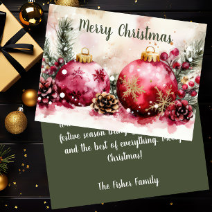 Festive and elegant Christmas Greeting Card 