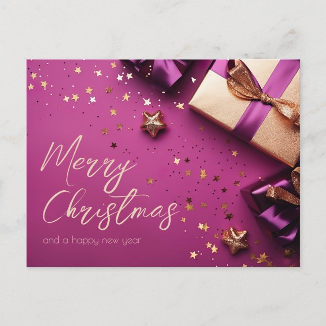 Festive and elegant Christmas Greeting Card (Front)