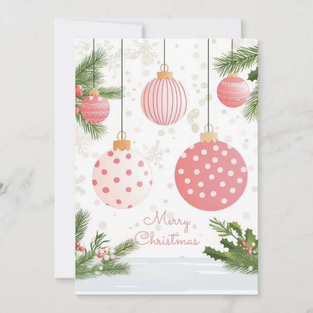 Festive and elegant Christmas Greeting Card (Front)