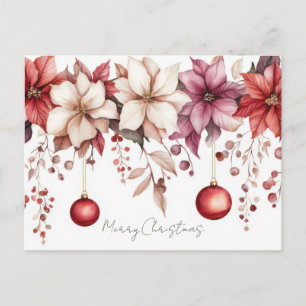 Festive and elegant Christmas Greeting Postcard