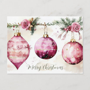 Festive and elegant Christmas Greeting Postcard