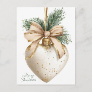 Festive and elegant Christmas Greeting Postcard