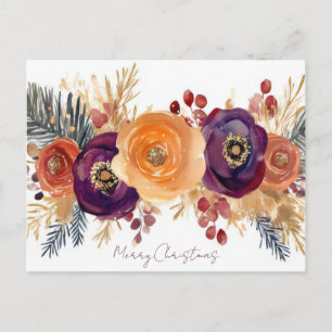 Festive and elegant Christmas Greeting Postcard